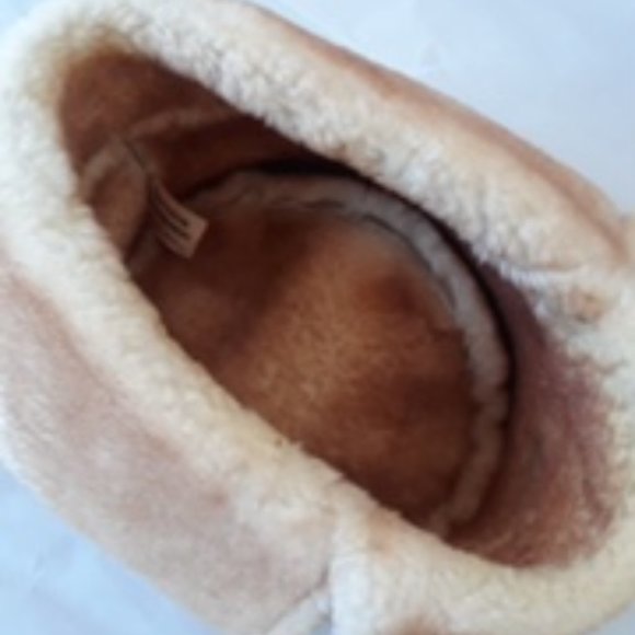 100% Sheepskin Trapper Hat Leather & Fur Hat Men's Winter Cold Snow Hats - Picture 10 of 10